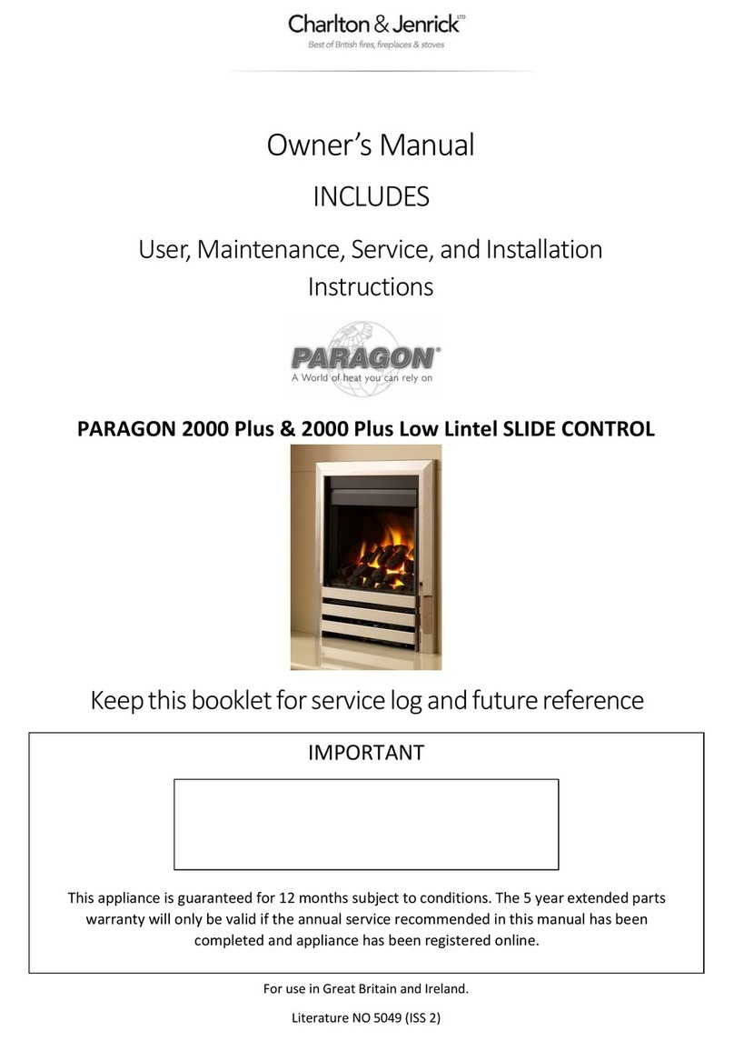 Charlton & Jenrick PARAGON 2000 Plus SLIDE CONTROL owner's manual