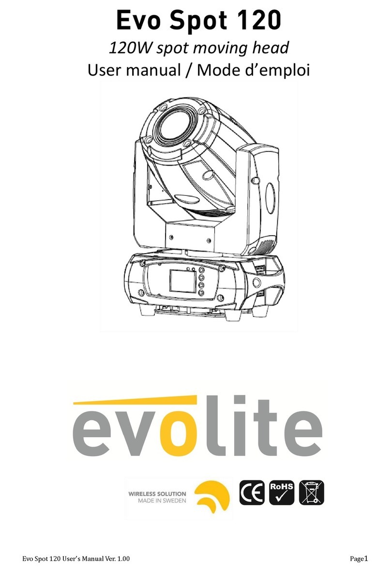 Evo-lite Evo Spot 120 user manual Evo-lite Evo Spot 120 user manual
