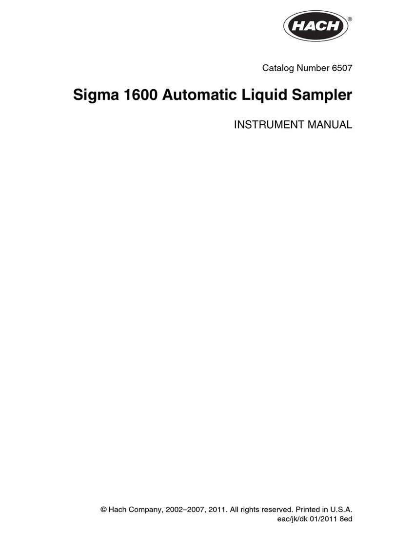 Hach Sigma 1600 User manual