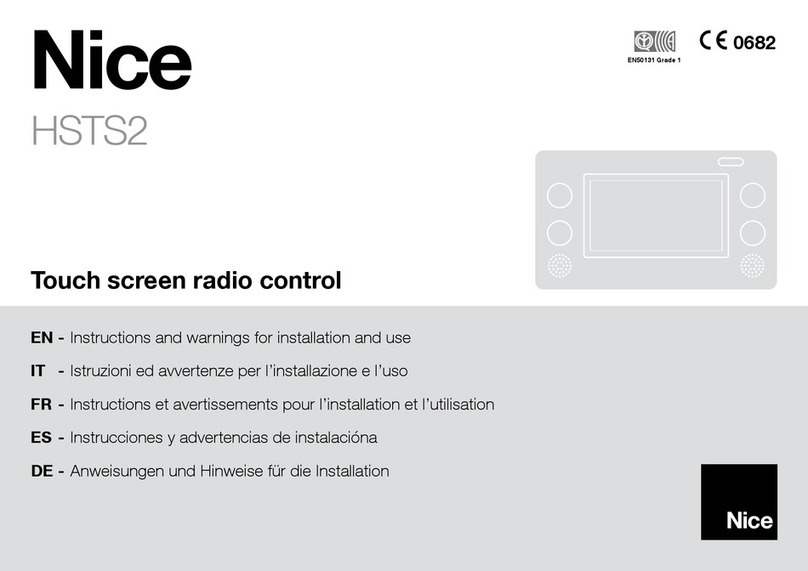 Nice HSTS2 Technical specifications