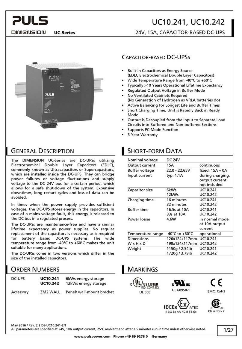 Puls DIMENSION UC10.241 User manual