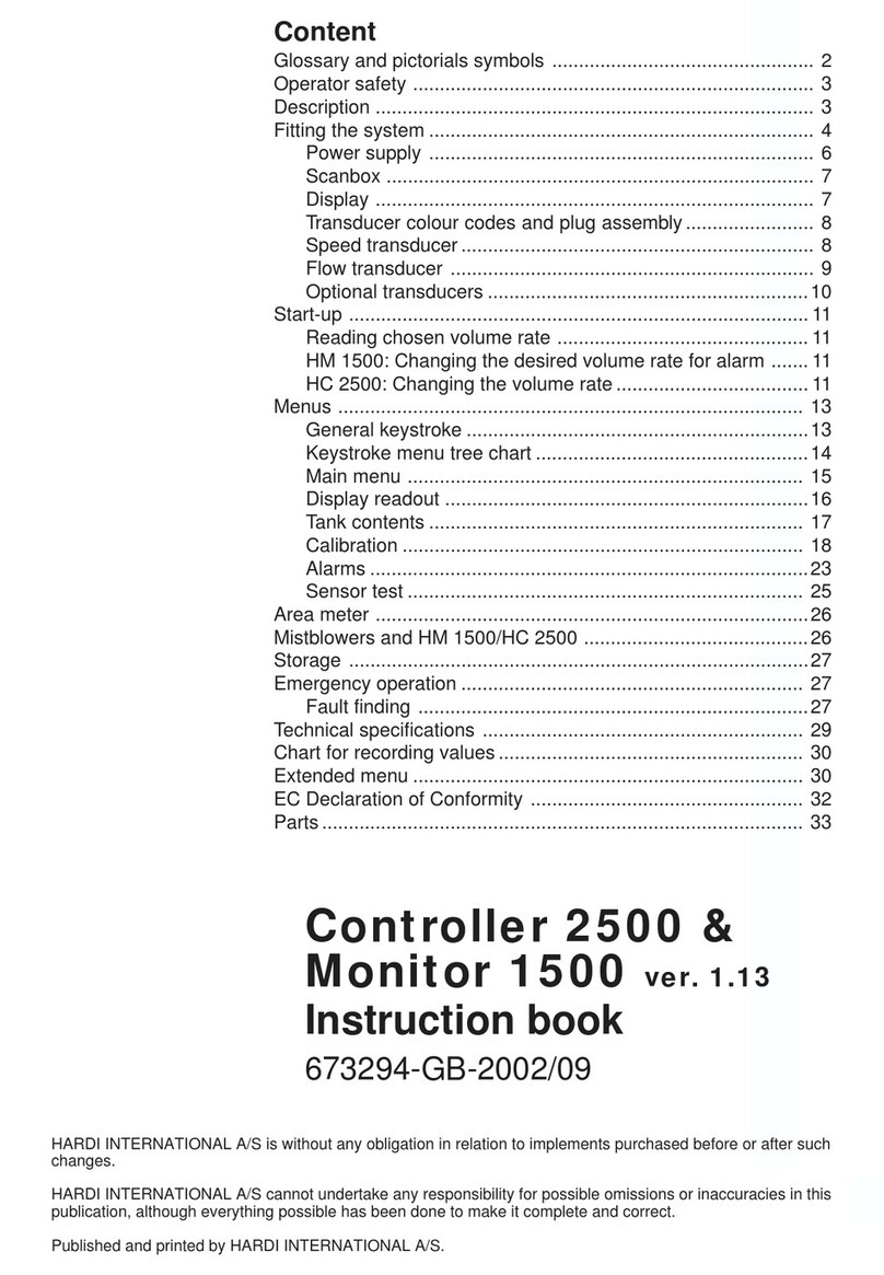 Hardi HC 2500 Series User manual