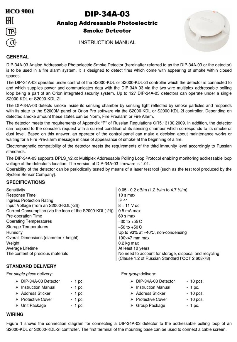 bolid DIP-34A-03 User manual