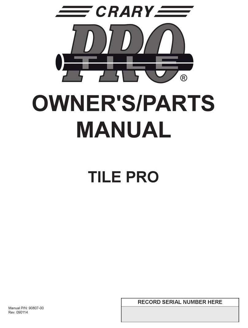 Crary Tile Pro Owner's & parts manual