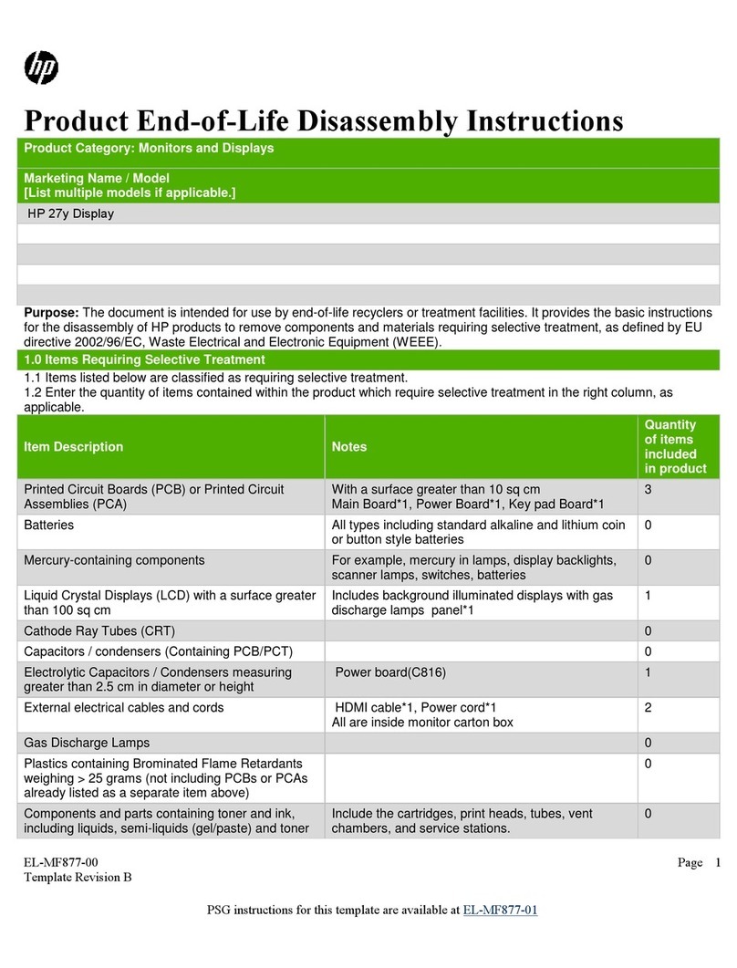 HP 27y Installation instructions
