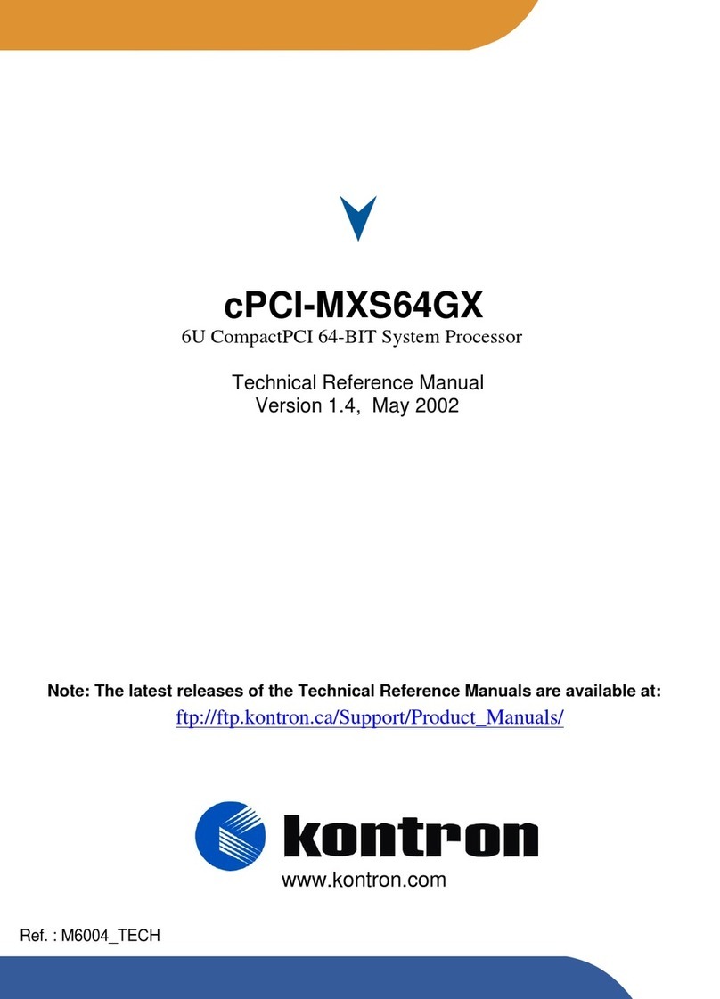 Kontron cPCI-MXS64GX Product manual