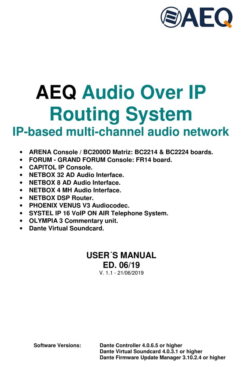 AEQ BC2000D Series user manual