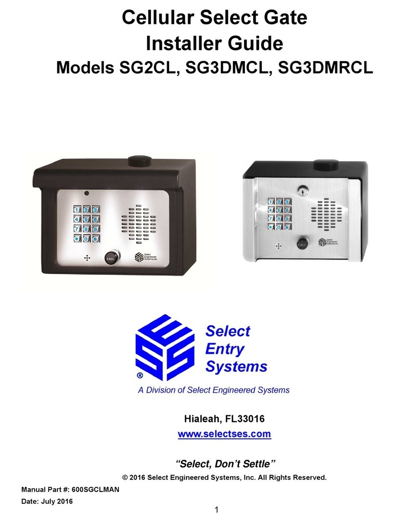 Select Engineered Systems SG2CL Installer's guide