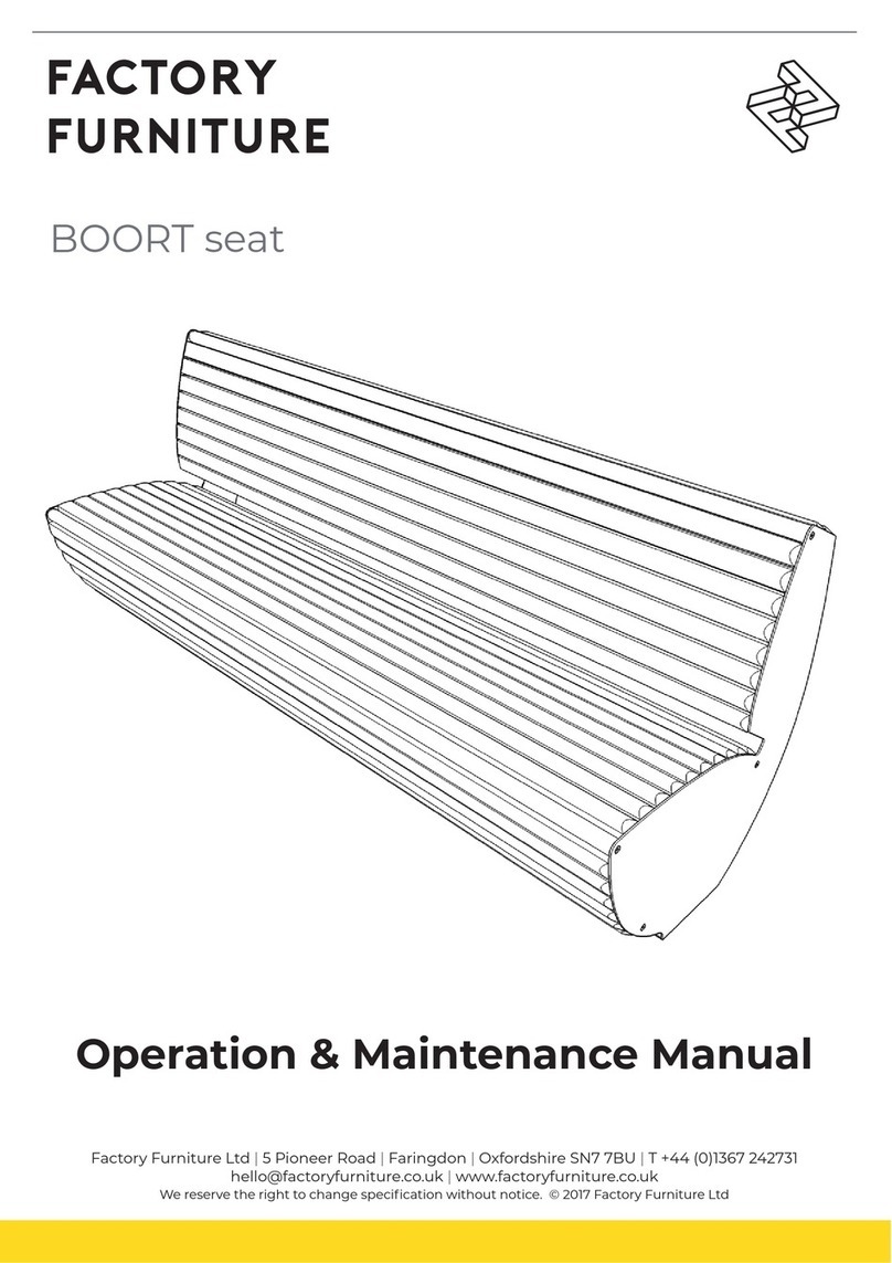 Factoryfurniture BOORT seat Operation & maintenance manual
