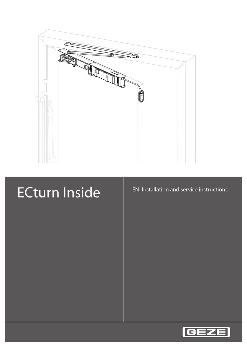 GEZE ECturn Inside Installation and service instructions