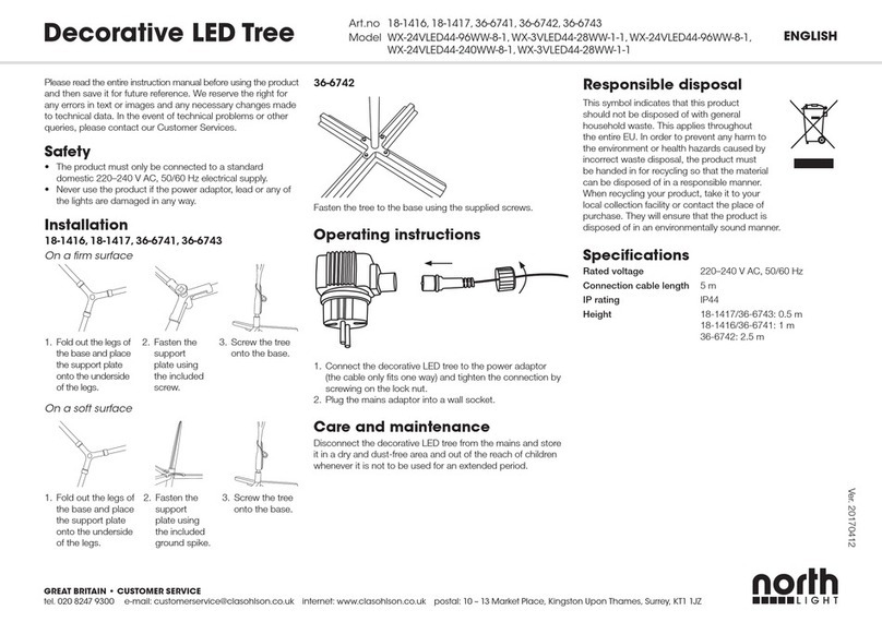 North Light WX-3VLED44-28WW-1-1 operating instructions