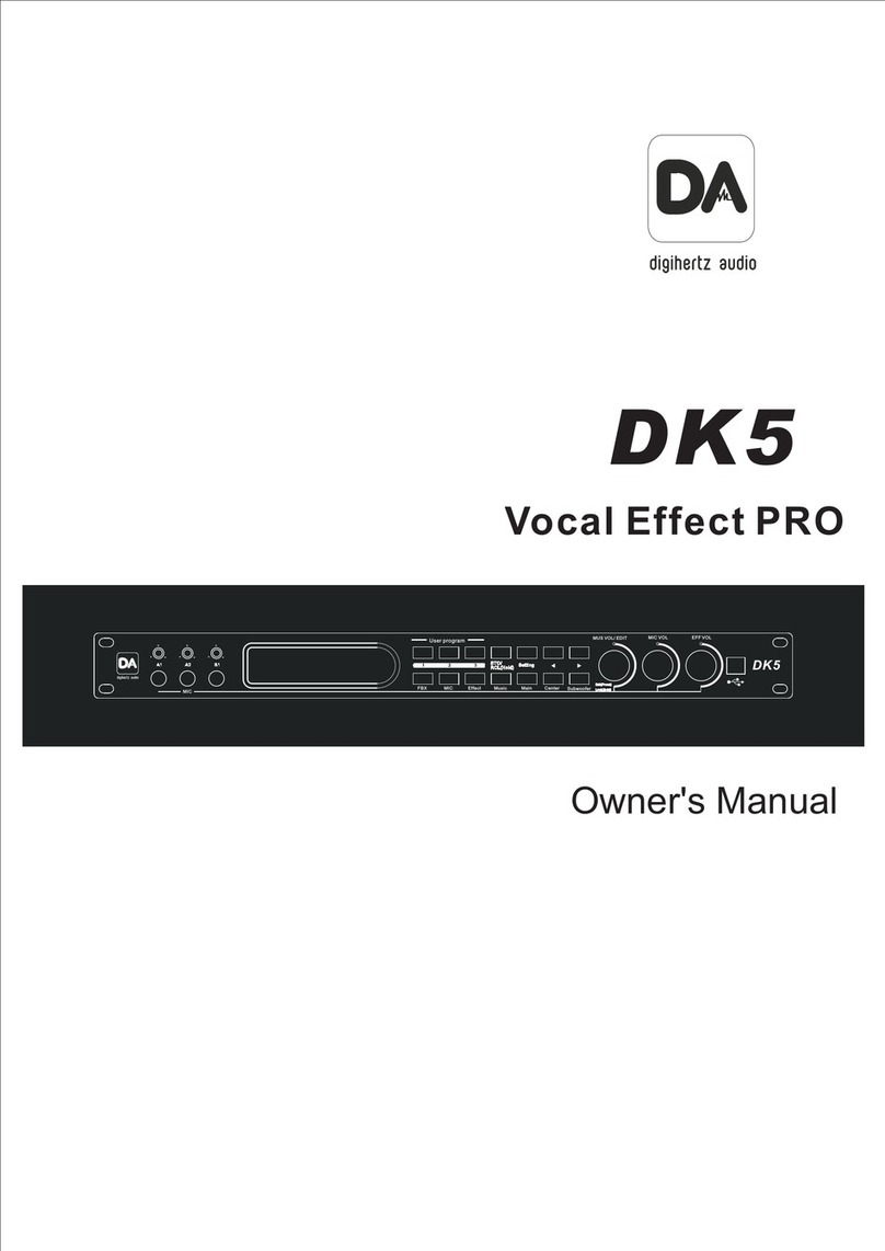 Digihertz Audio DK5 Vocal Effect PRO owner's manual