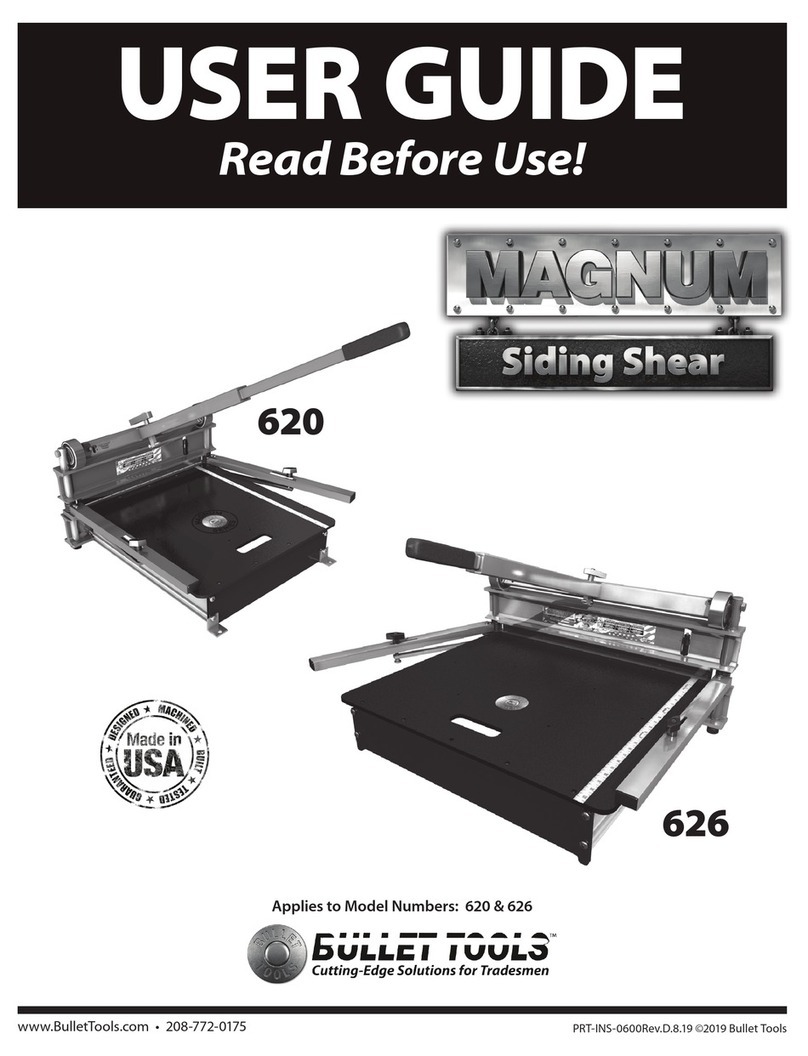 Bullet tools Magnum 626 User manual
