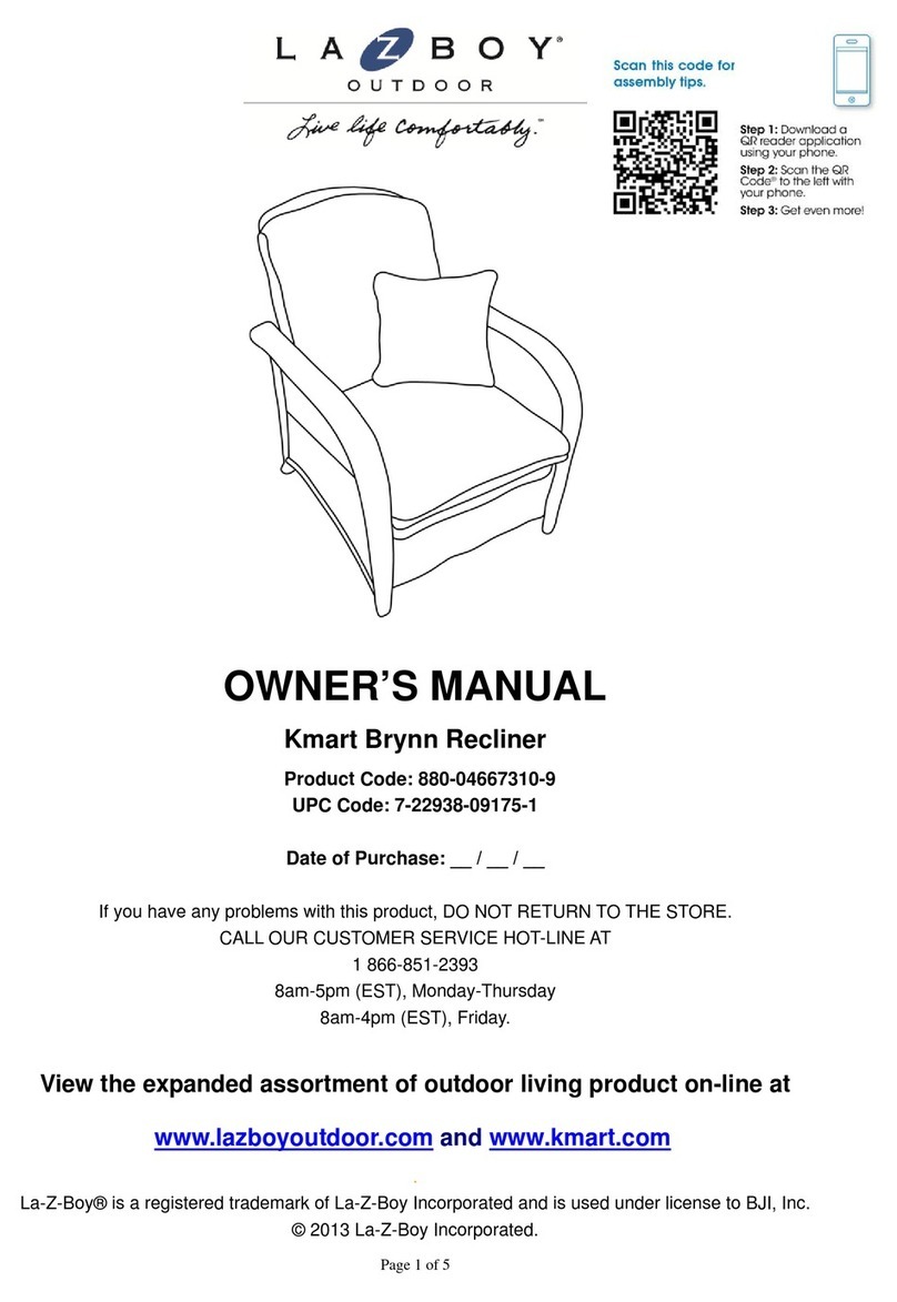LAZBOY Kmart Brynn Recliner User manual