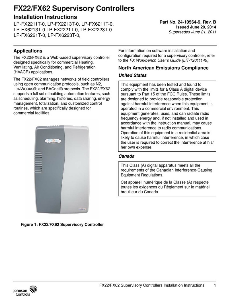Johnson Controls LP-FX2211T-0 User manual Johnson Controls LP-FX2211T-0 User manual