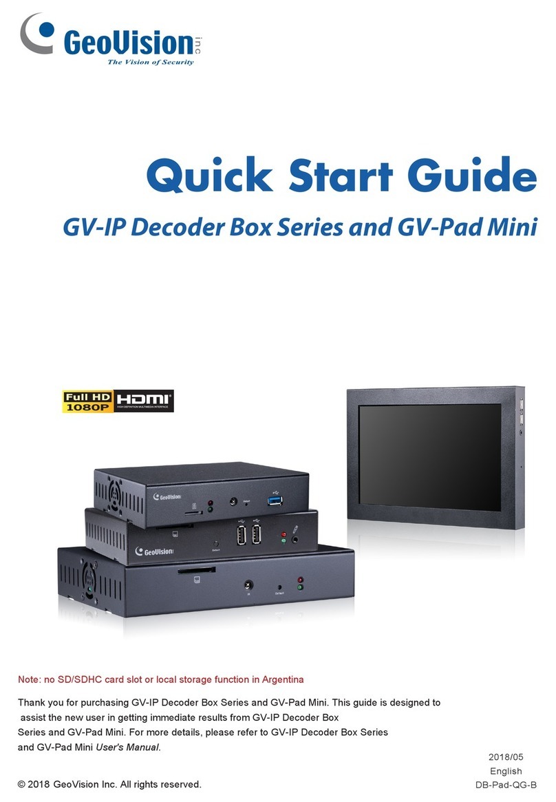 GeoVision GV-IP Decoder Box Series User manual