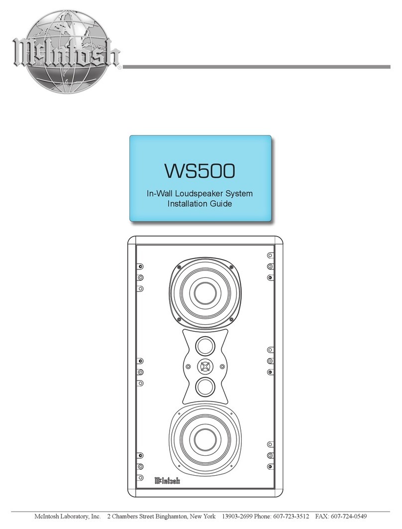 McIntosh WS500 User manual