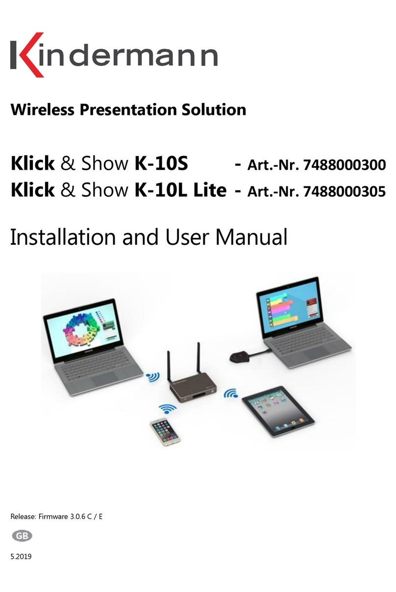 Kindermann Klick & Show K-10S Installation and user manual