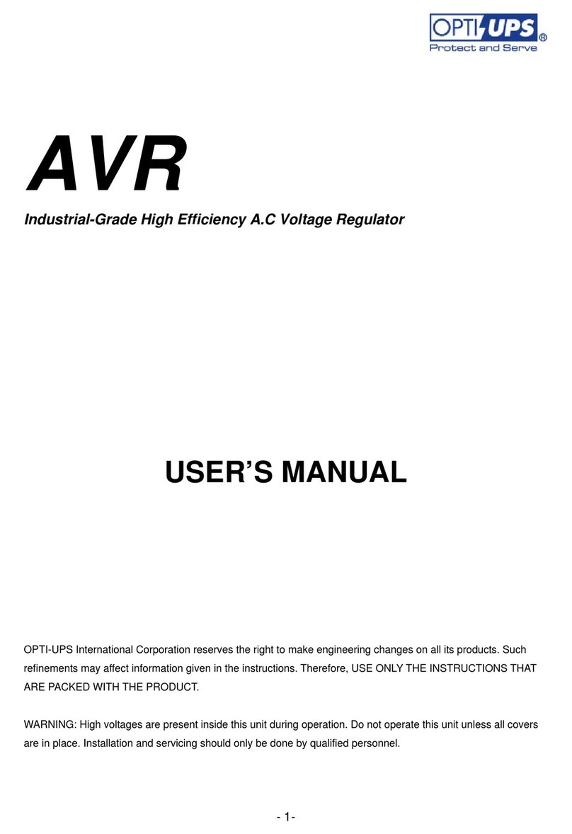 OPTI-UPS AVR User manual