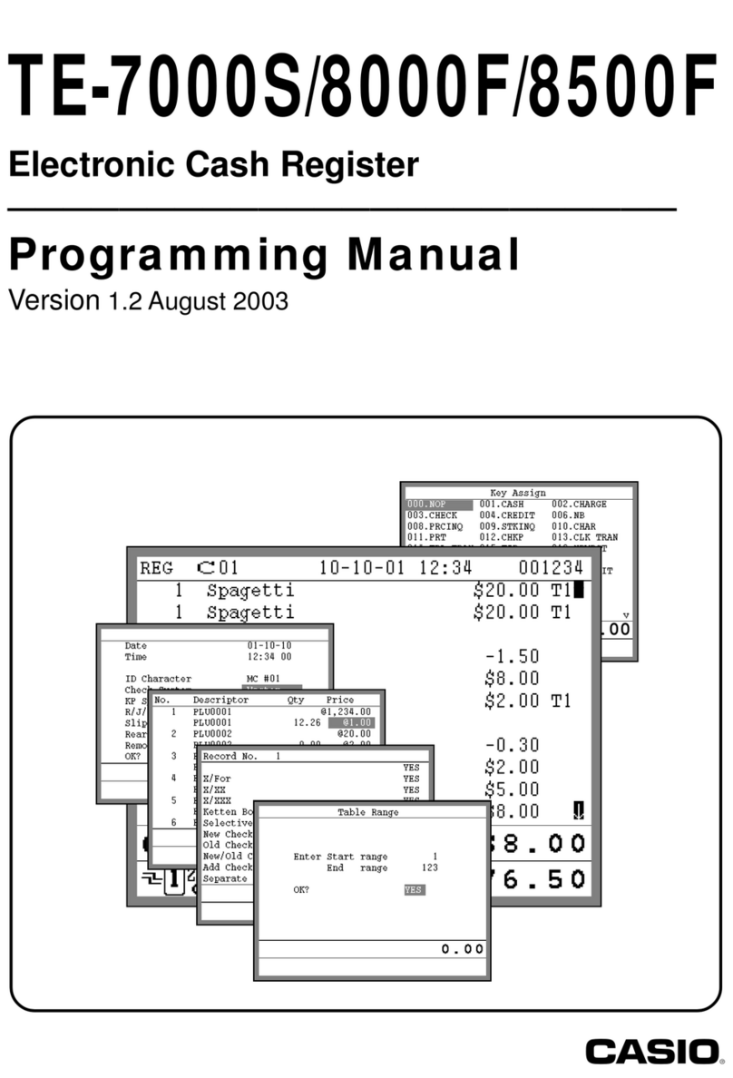 Casio TE-8000F Series Owner's manual