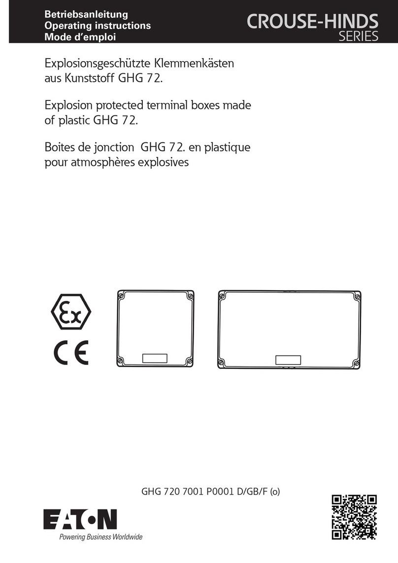 Eaton Crouse-Hinds GHG 72 Series User manual Eaton Crouse-Hinds GHG 72 Series User manual