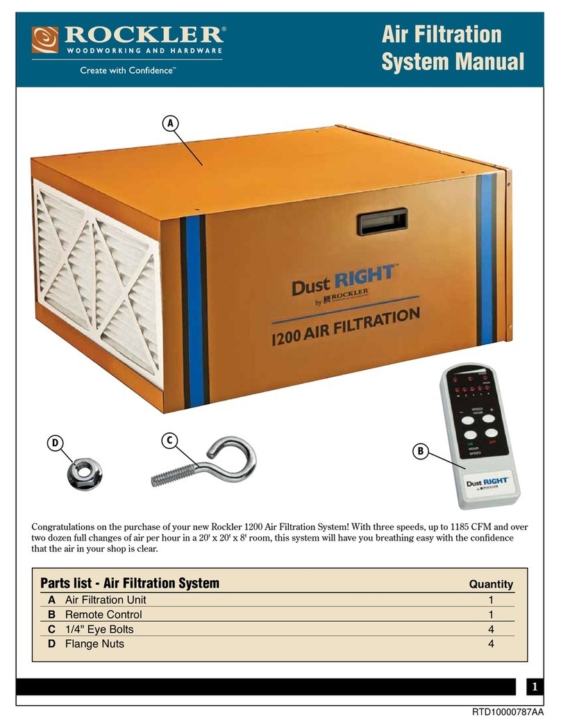 Rockler Dust RIGHT 1200 System manual