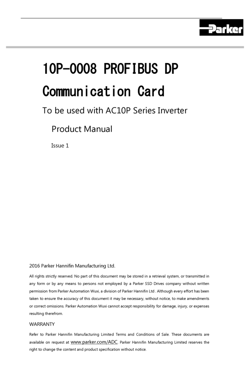 Parker 10P-0008 PROFIBUS DP product manual