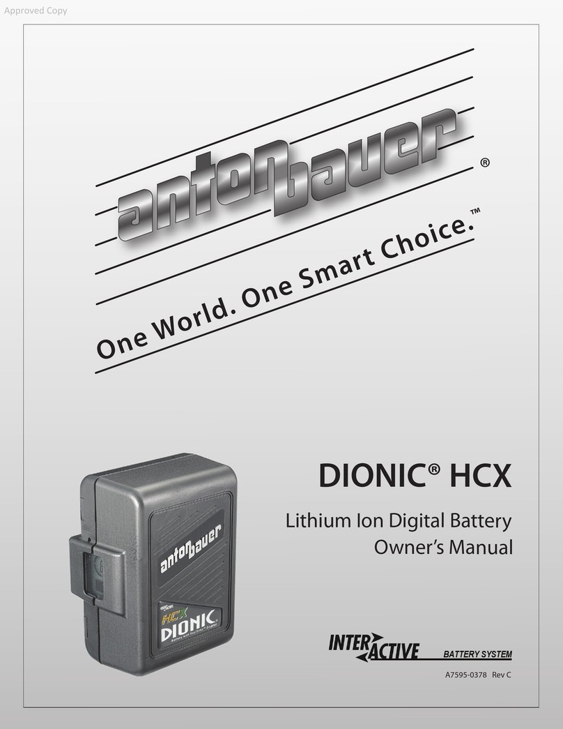 Anton/Bauer InterActive DIONIC HCX User manual Anton/Bauer InterActive DIONIC HCX User manual