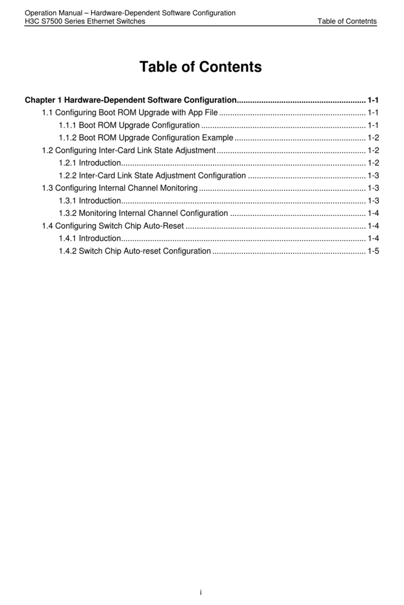 H3C S7500 Series User manual H3C S7500 Series User manual