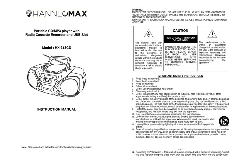 Hannlomax HX-313CD instruction manual