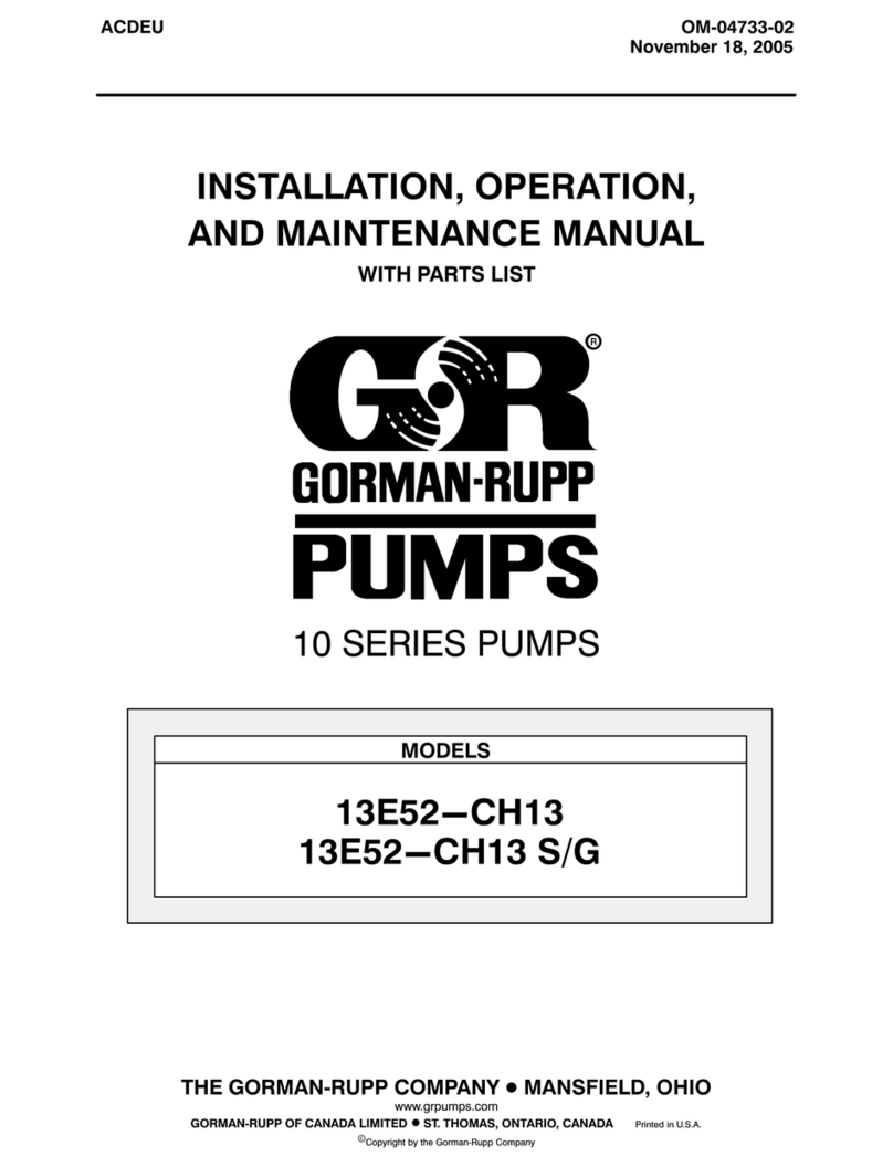 GORMAN-RUPP PUMPS 10 Series User manual GORMAN-RUPP PUMPS 10 Series User manual