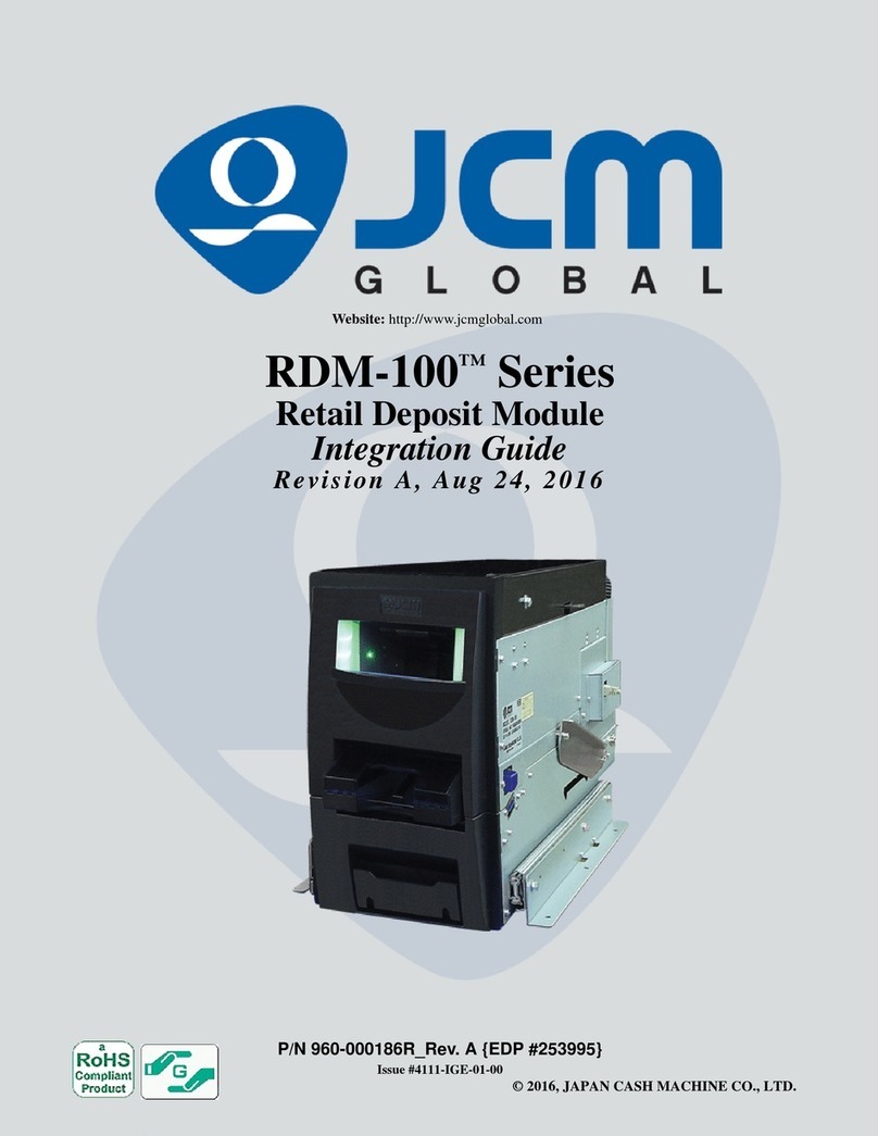 JCM GLOBAL RDM-100 Series Quick setup guide JCM GLOBAL RDM-100 Series Quick setup guide