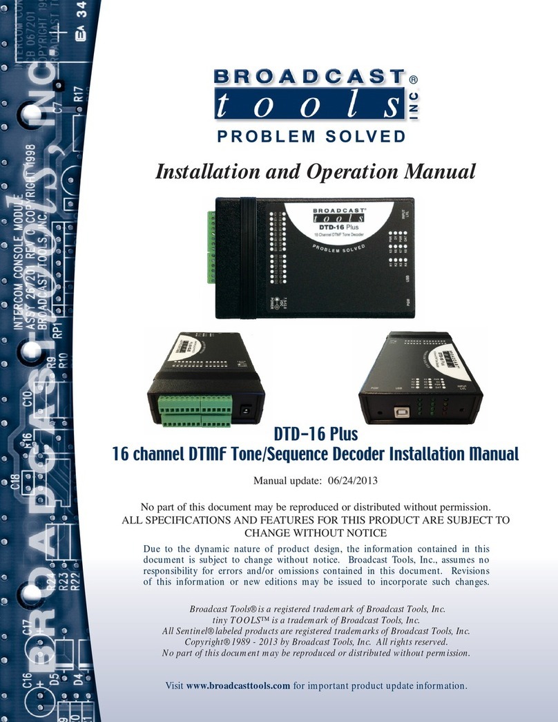 Broadcast Tools DTD-16 Plus installation manual