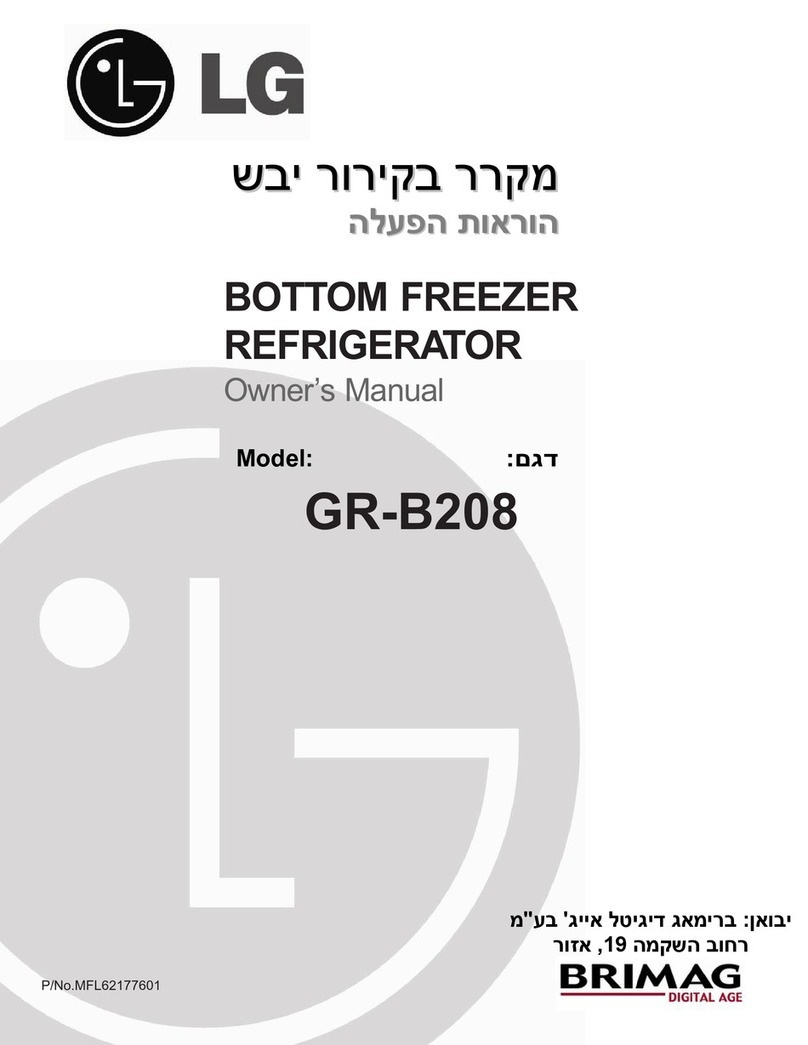 LG GR-B208 owner's manual