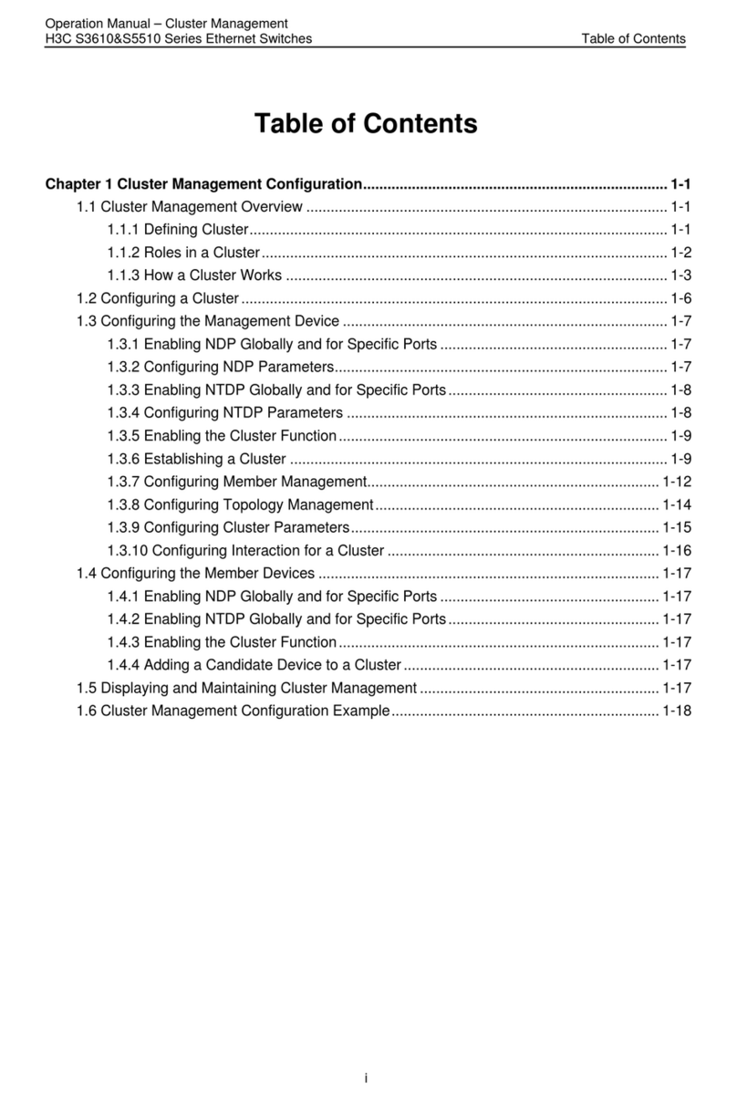 H3C S3610 Series Operation manual H3C S3610 Series Operation manual