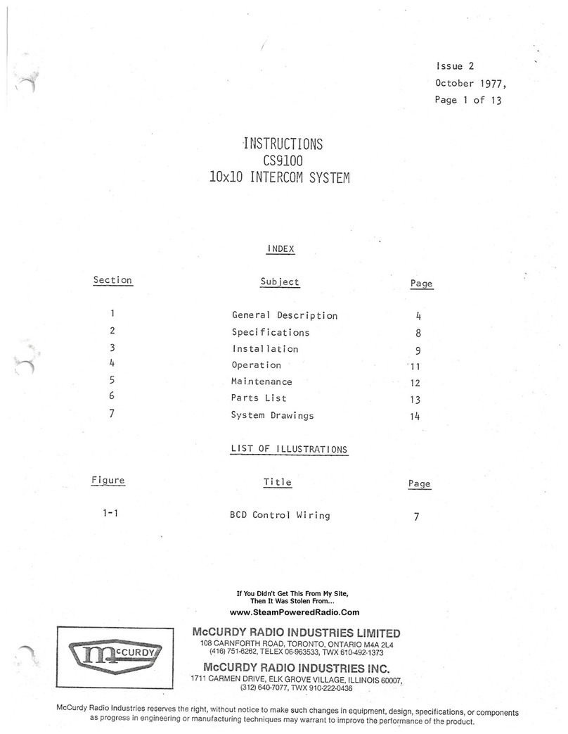 McCURDY CS9100 instructions