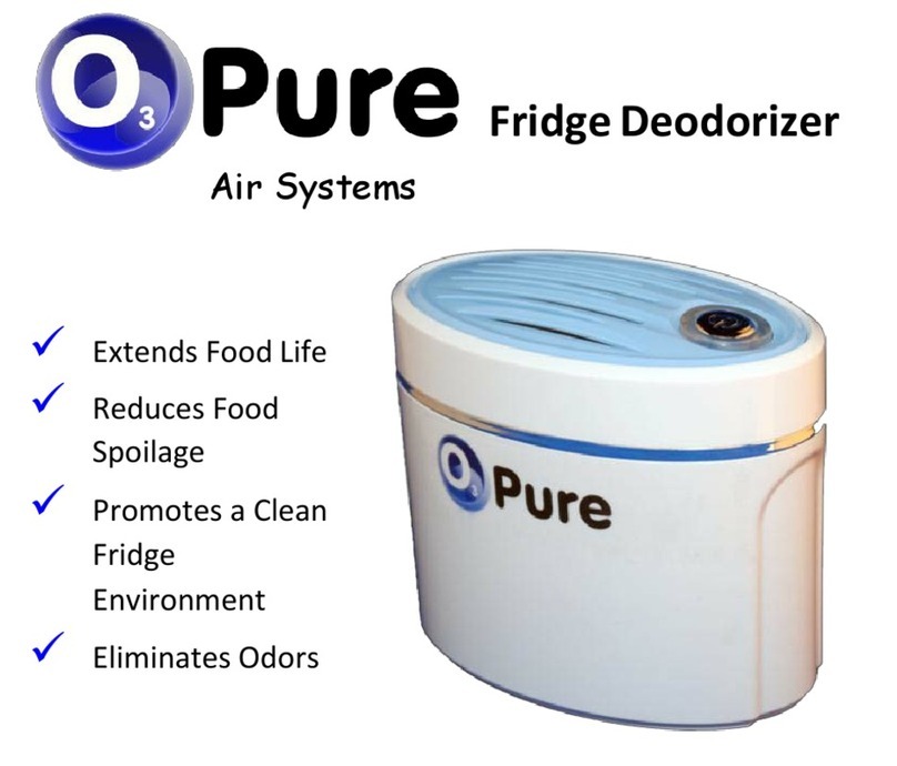 O3 Pure Fridge Deodorizer manual
