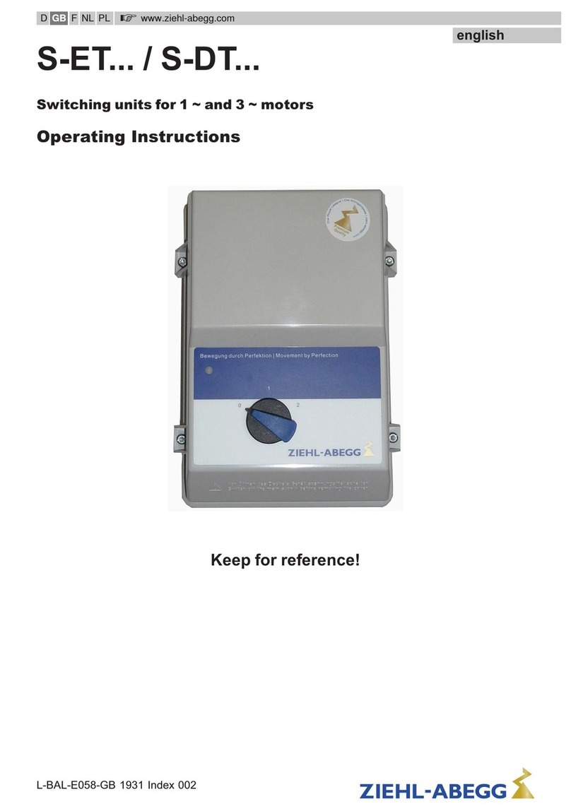 ZIEHL-ABEGG S-ET Series operating instructions ZIEHL-ABEGG S-ET Series operating instructions