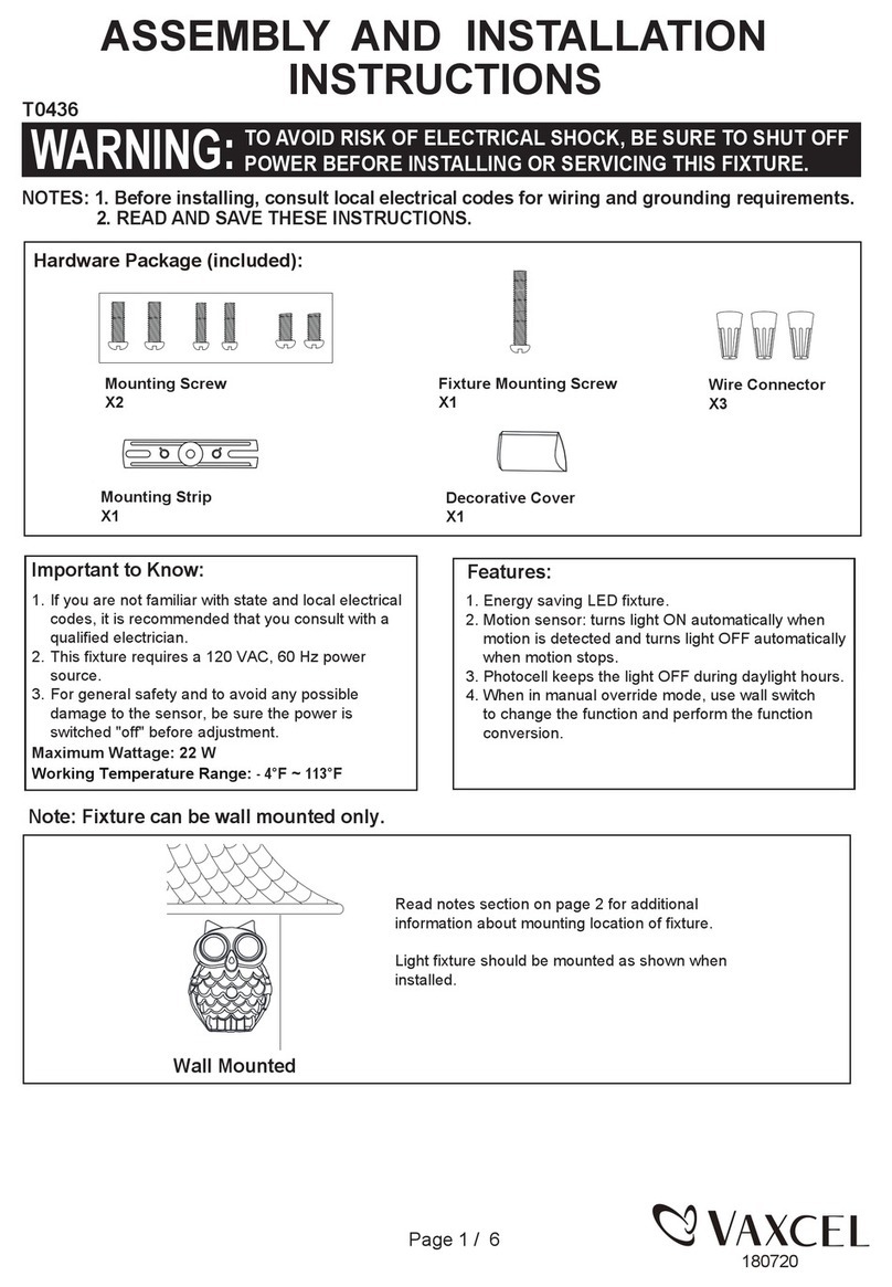 Vaxcel T0436 Instruction manual