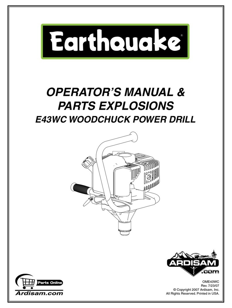Ardisam Earthquake E43WC Operator's Manual & Parts Explosions