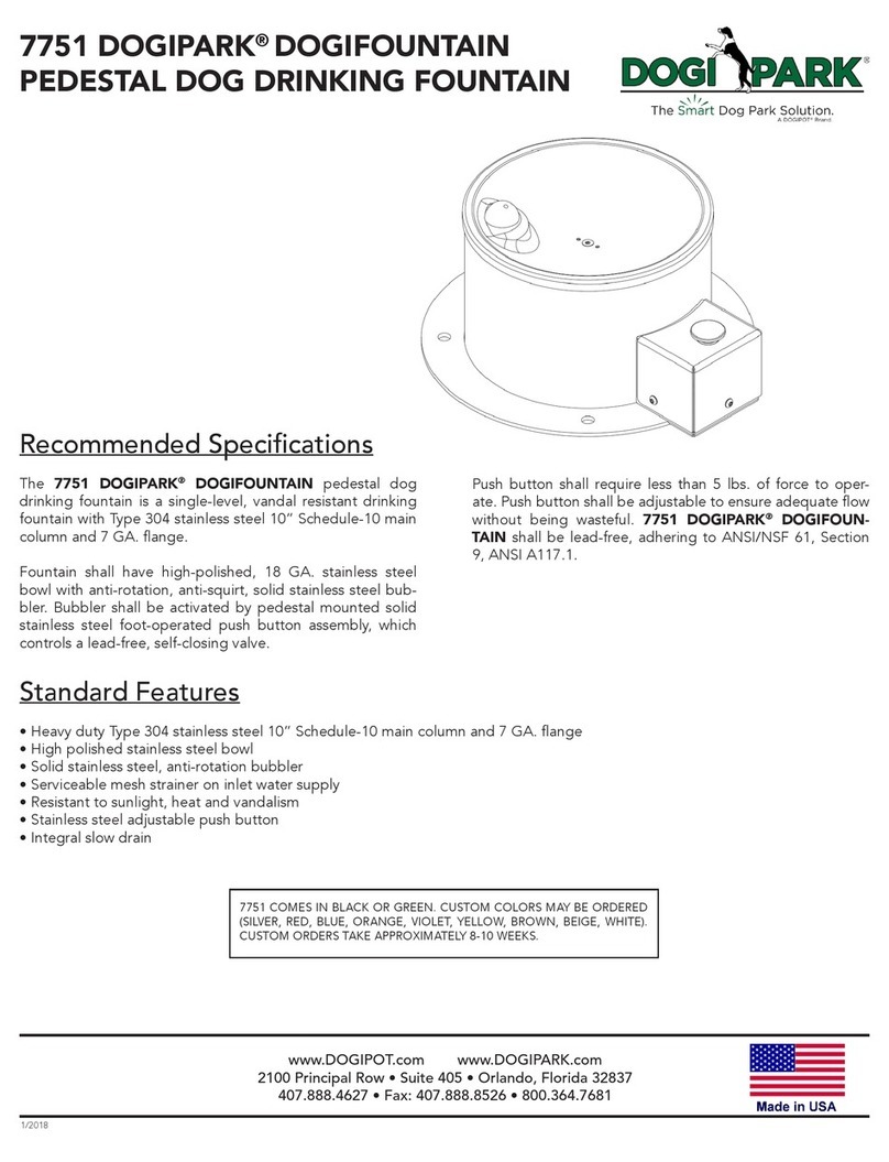 DOGIPARK DOGIFOUNTAIN 7751 Installation & operation manual DOGIPARK DOGIFOUNTAIN 7751 Installation & operation manual