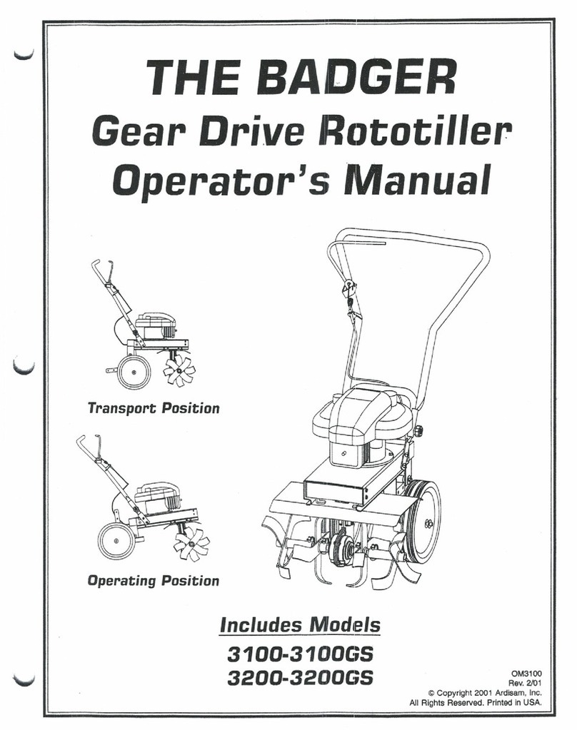 Ardisam Earthquake Badger 3100 Operator's manual