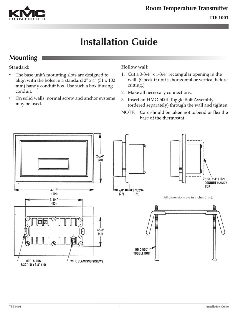KMC Controls TTE-1001 User manual