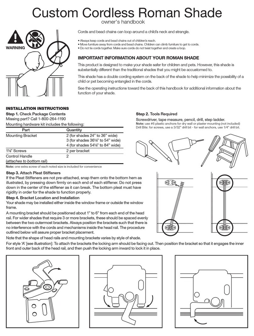 phase II+ Custom Cordless Roman Shade User guide