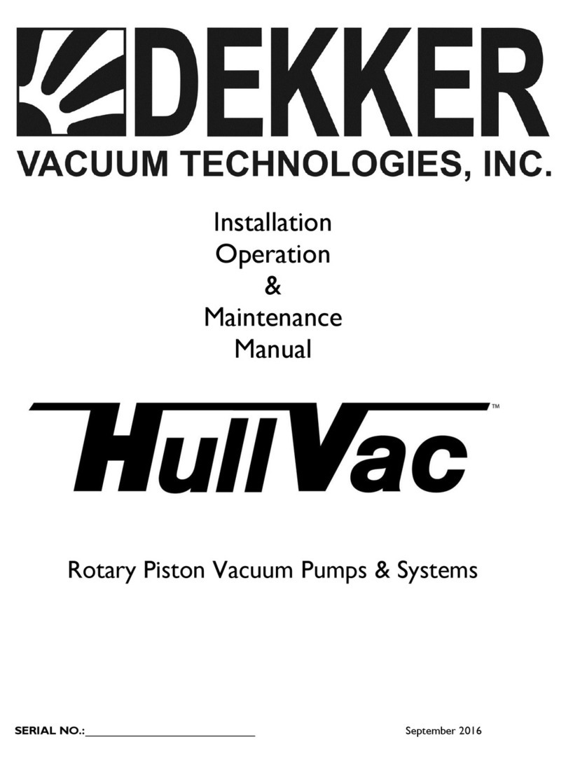 Dekker HullVac HV55A Installation, operation & maintenance manual