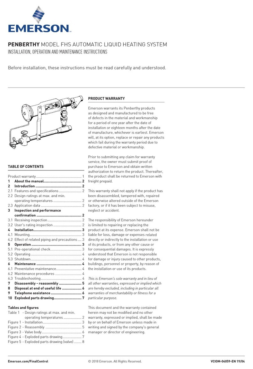 Emerson PENBERTHY FHS Manual