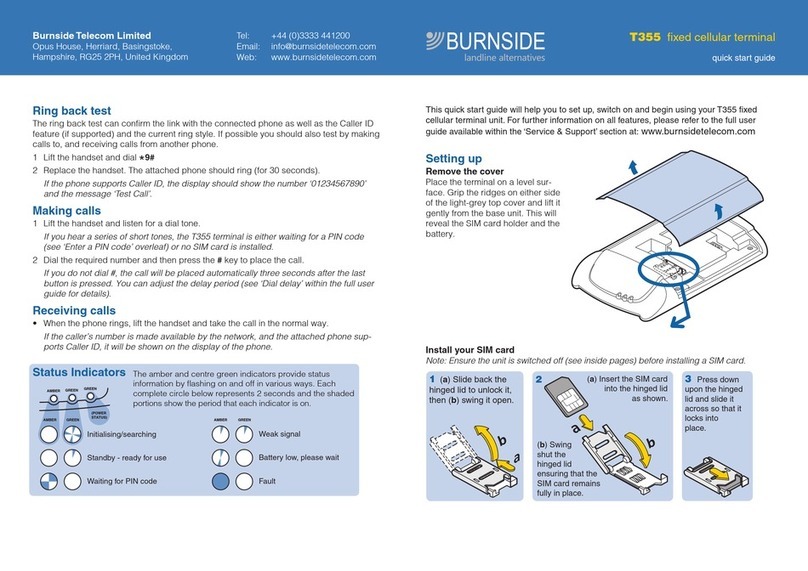 Burnside T355 quick start guide