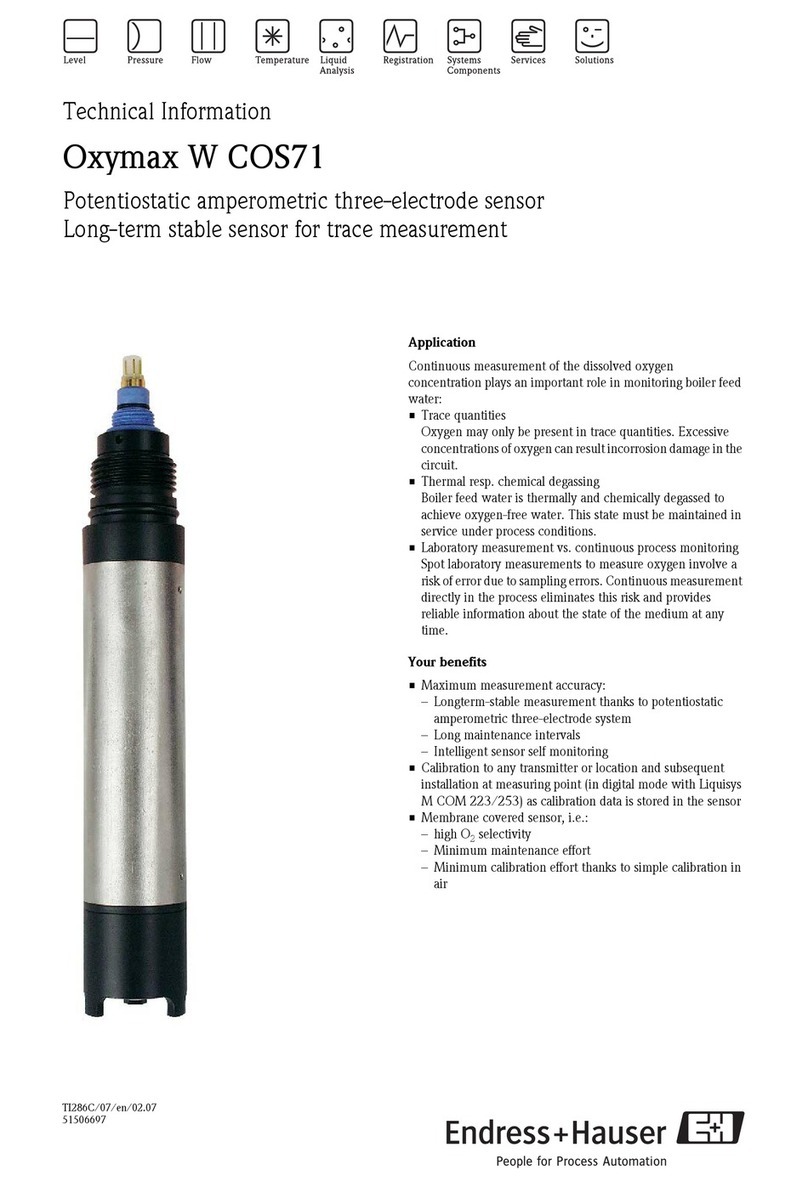 Endress+Hauser Oxymax W COS71 technical information