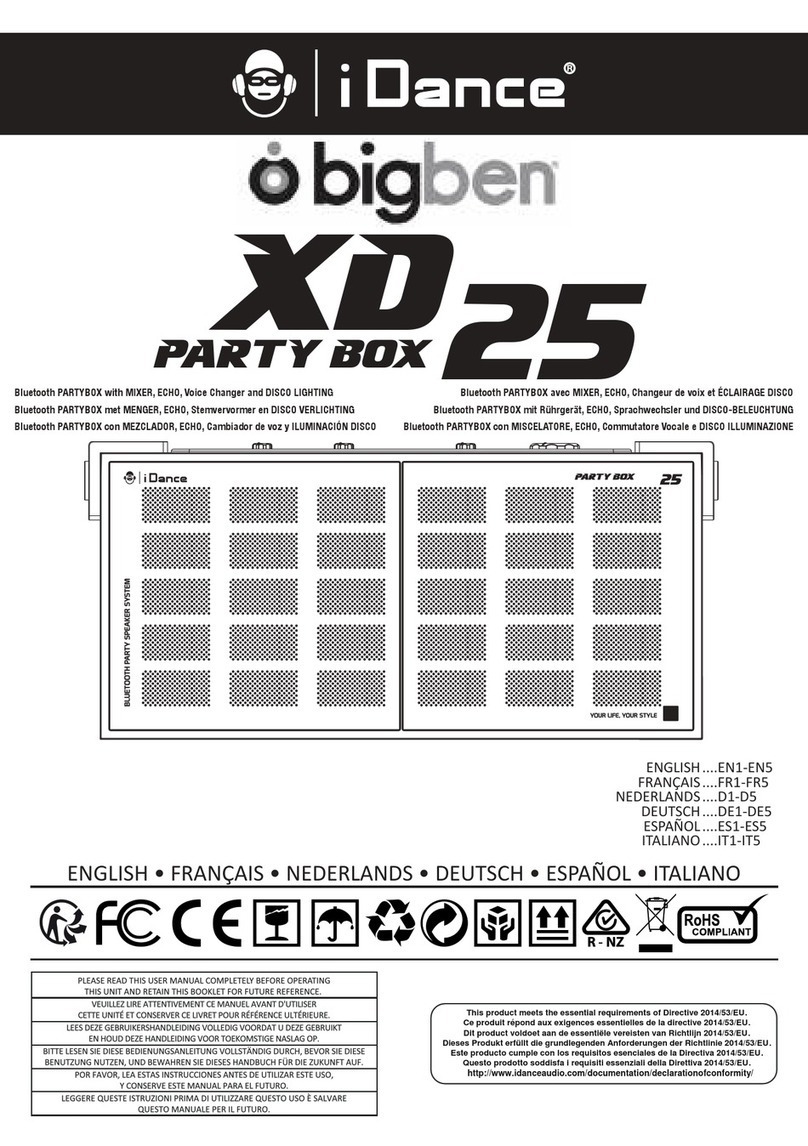 iDance bigben XD Party Box 25 User manual