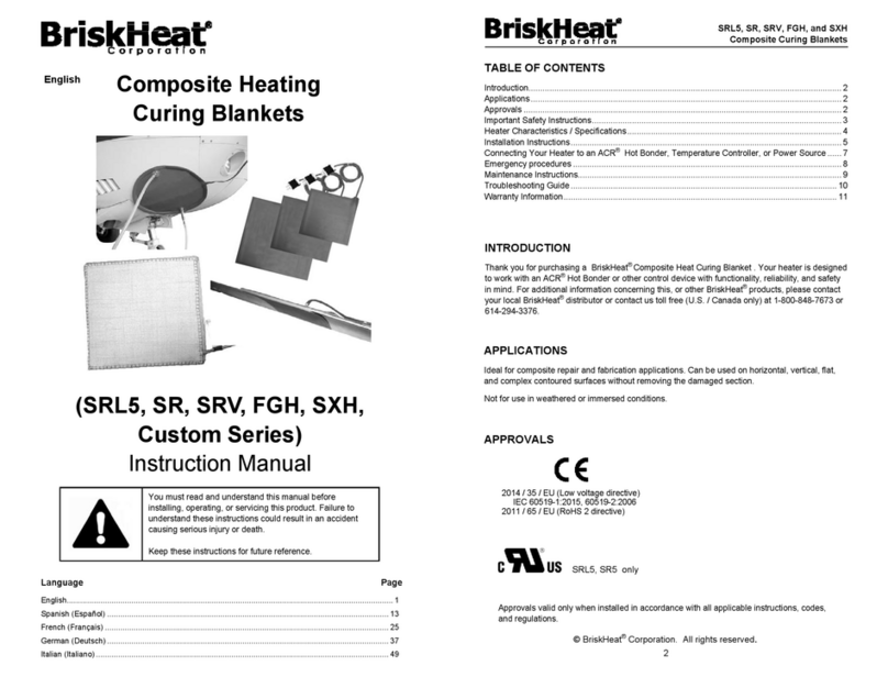 BriskHeat SR Custom Series instruction manual